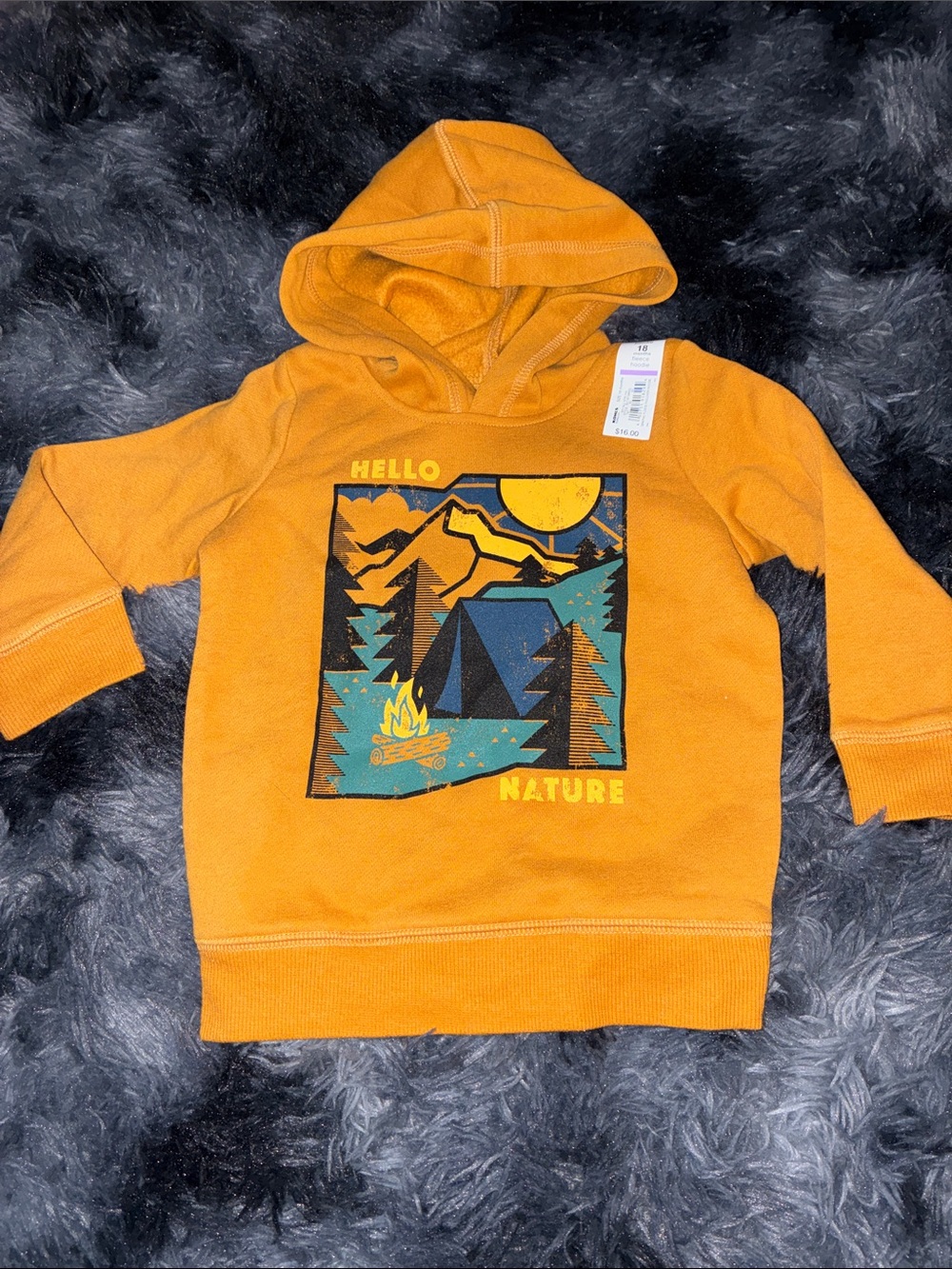 Hello Nature Kids' Hooded Sweatshirt - Orange new